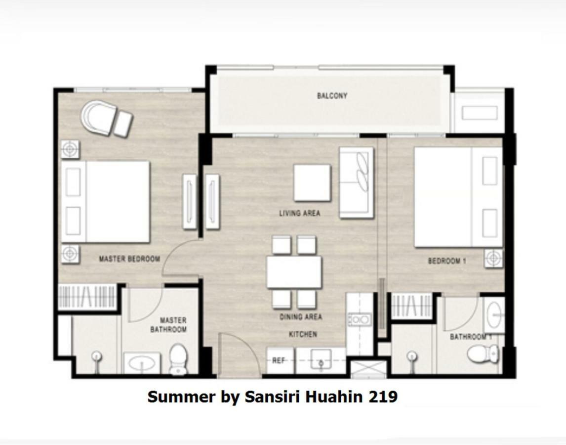 2 Bedroom Summer Huahin Condominium Bagian luar foto